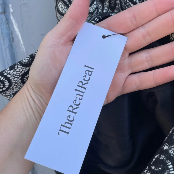 Bill Blass  New York, black/ivory lace high waisted skirt with pockets, size 10 - Picture 9 of 12